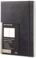 Photos - Planner Moleskine Weekly Planner Vertical Large Black 