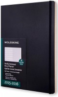 Photos - Planner Moleskine 18 months Weekly Planner Soft Large Black 