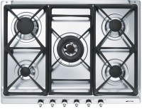 Photos - Hob Smeg SE70 stainless steel