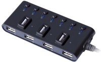 Photos - Card Reader / USB Hub Ginzzu GR-487U 