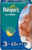 Photos - Nappies Pampers Active Baby 3 / 62 pcs 