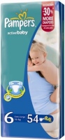 Photos - Nappies Pampers Active Baby 6 / 54 pcs 