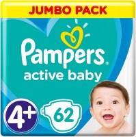 Photos - Nappies Pampers Active Baby 4 Plus / 62 pcs 