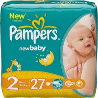 Photos - Nappies Pampers New Baby 2 / 27 pcs 