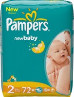 Photos - Nappies Pampers New Baby 2 / 72 pcs 