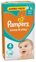Photos - Nappies Pampers Sleep and Play 4 / 68 pcs 