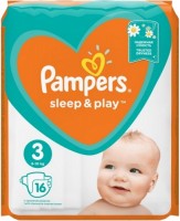 Photos - Nappies Pampers Sleep and Play 3 / 16 pcs 