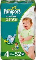 Photos - Nappies Pampers Active Boy 4 / 52 pcs 