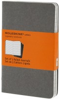 Photos - Notebook Moleskine Set of 3 Ruled Cahier Journals Pocket Grey 