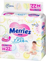 Photos - Nappies Merries Diapers M / 22 pcs 