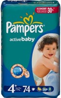 Photos - Nappies Pampers Active Baby 4 Plus / 74 pcs 