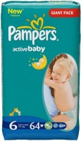 Photos - Nappies Pampers Active Baby 6 / 64 pcs 