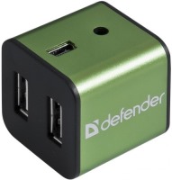 Photos - Card Reader / USB Hub Defender Quadro Iron 
