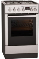 Photos - Cooker AEG 47395GM-MN stainless steel