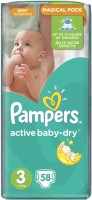 Photos - Nappies Pampers Active Baby-Dry 3 / 58 pcs 