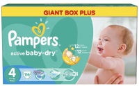 Photos - Nappies Pampers Active Baby-Dry 4 / 116 pcs 