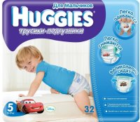 Photos - Nappies Huggies Pants Boy 5 / 32 pcs 