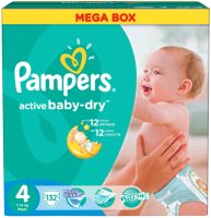 Photos - Nappies Pampers Active Baby-Dry 4 / 132 pcs 