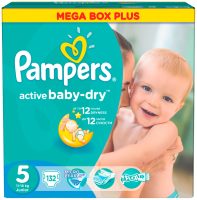 Photos - Nappies Pampers Active Baby-Dry 5 / 132 pcs 