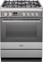 Photos - Cooker Hotpoint-Ariston H6GMH6AF stainless steel
