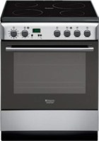 Photos - Cooker Hotpoint-Ariston H6VMH5A stainless steel