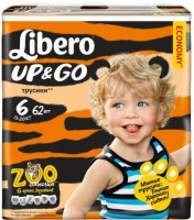 Photos - Nappies Libero Up and Go Zoo Collection 6 / 62 pcs 