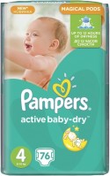 Photos - Nappies Pampers Active Baby-Dry 4 / 76 pcs 