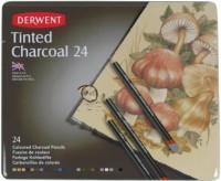 Photos - Pencil Derwent Tinted Charcoal Set of 24 