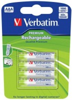 Photos - Battery Verbatim Premium 4xAAA 1000 mAh 