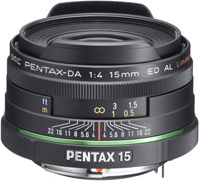 Camera Lens Pentax 15mm f/4.0 SMC DA ED AL Limited 