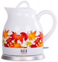 Photos - Electric Kettle HAEN Autumn 1200 W 1.2 L  white