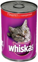 Photos - Cat Food Whiskas Adult Pate Beef 0.4 kg 