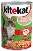 Photos - Cat Food Kitekat Adult Canned with Duck 0.4 kg 