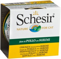 Photos - Cat Food Schesir Adult Canned Chicken/Surimi 85 g 