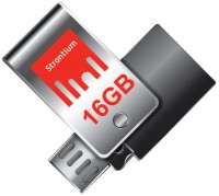 Photos - USB Flash Drive Strontium Nitro Plus OTG 16 GB