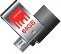 Photos - USB Flash Drive Strontium Nitro Plus OTG 64 GB