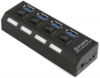 Photos - Card Reader / USB Hub Gembird UHB-U3P4-02 