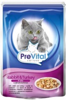 Photos - Cat Food PreVital Packaging Pouch Jelly Rabbit/Turkey 0.1 kg 