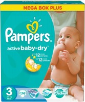 Photos - Nappies Pampers Active Baby-Dry 3 / 174 pcs 