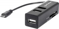 Photos - Card Reader / USB Hub MANHATTAN imPORT Hub 