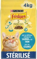 Photos - Cat Food Friskies Adult Sterilised Salmon  270 g