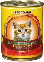 Photos - Cat Food Leopold Meat Ration with Poultry 360 g 