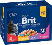 Photos - Cat Food Brit Premium Pouches Family Plate 12 pcs 