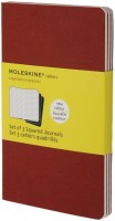 Photos - Notebook Moleskine Set of 3 Squared Cahier Journals Large Red 