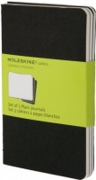 Notebook Moleskine Set of 3 Plain Cahier Journals Pocket Black 