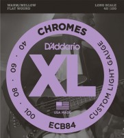 Photos - Strings DAddario XL Chromes Bass Flat Wound 40-100 