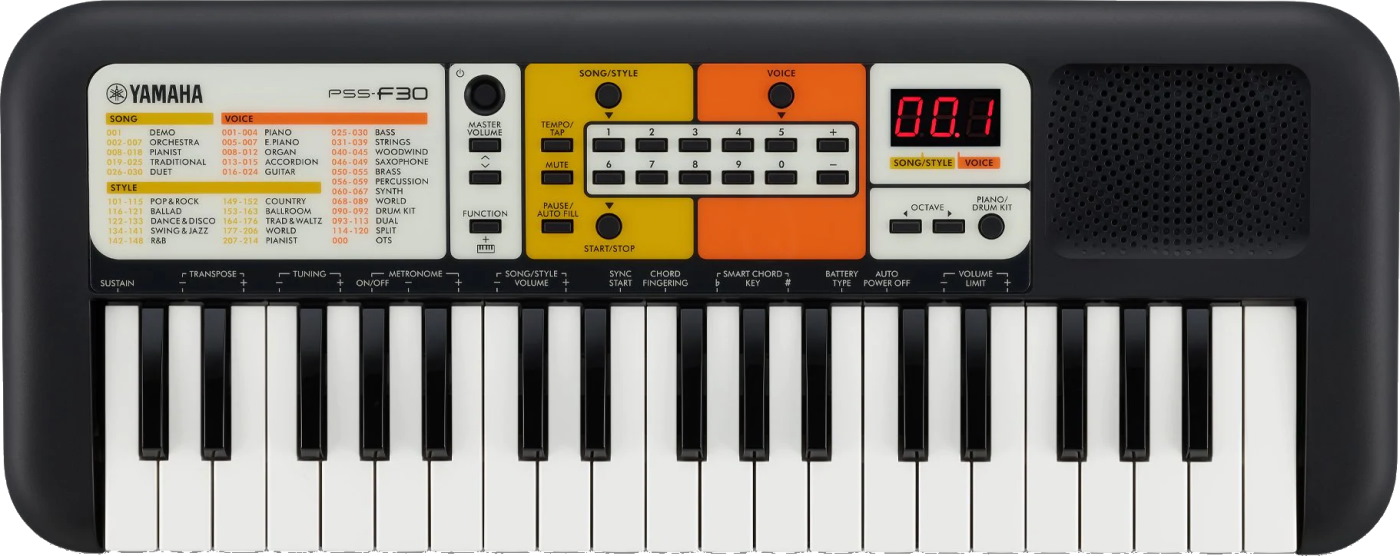 Comparison Yamaha PSS F30 and Casio SA 78 Keys Specs