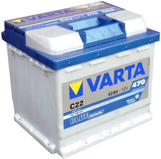 BATTERIE VARTA BLUE DYNAMIC C22 12V 52AH 470A - Batteries Auto