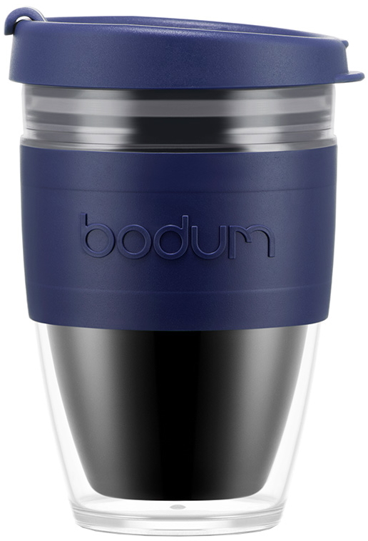 Bodum Joy Cup 8 oz. - Black Plastic & Silicone - 8 oz. Perfect for Hot