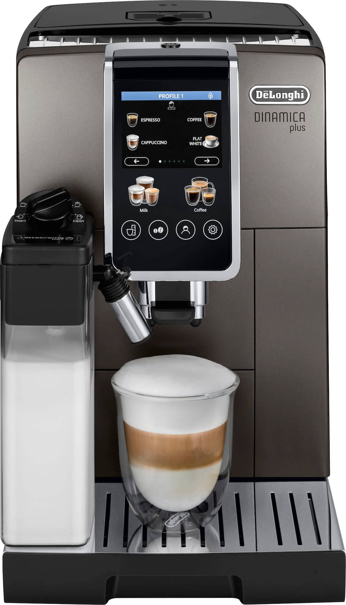 De'Longhi Dinamica Plus ECAM 380.95.TB silver - buy coffee Maker: prices,  reviews, specifications > price in stores USA: Washington, New York, Las  Vegas, San Francisco, Los Angeles, Chicago
